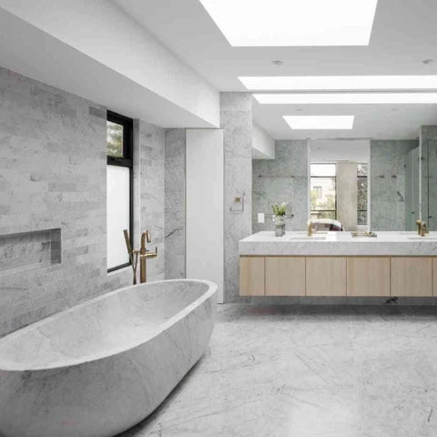 Bianco Carrara Marble Tiles - Emperor Marble