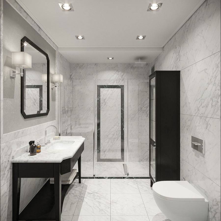 Bianco Carrara Marble Tiles - Emperor Marble