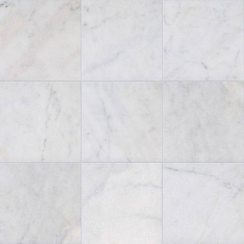 Bianco Ibiza Honed Marble Tiles 610x610x15mm - Emperor Marble