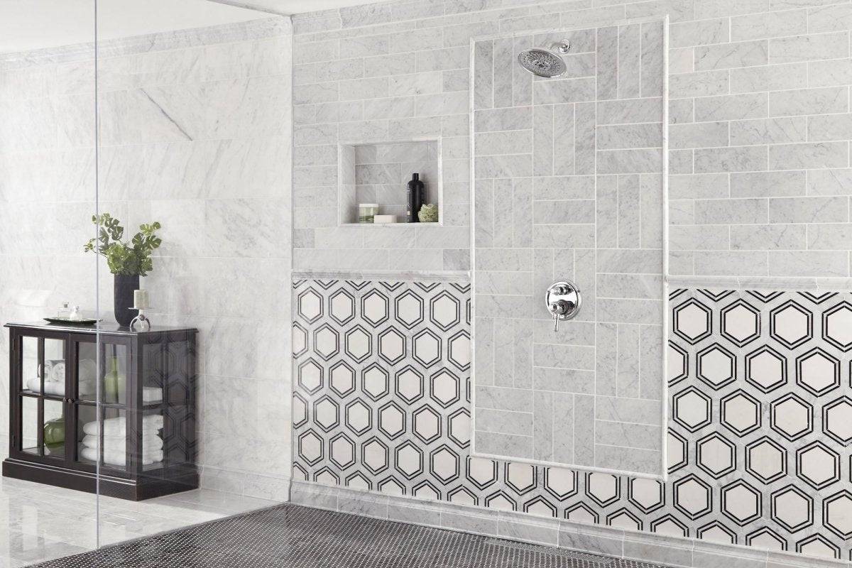 Marble Dado Carrara Marble Honed Moulding 47x305x26mm - Emperor Marble