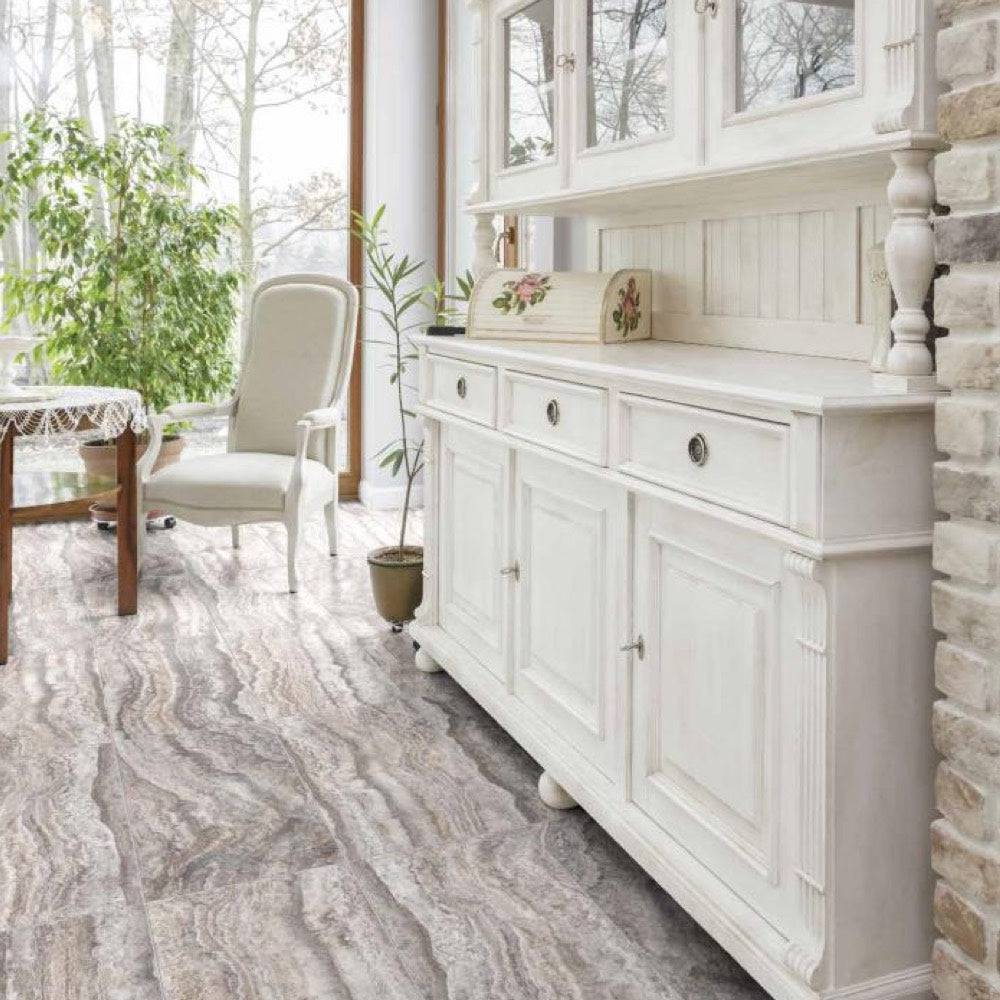 Roman Silver Travertine Tiles 305x610x12mm - Emperor Marble