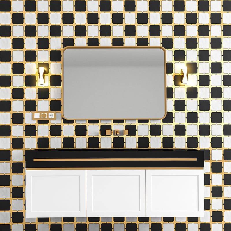 Waterjet Tiles - Emperor Marble