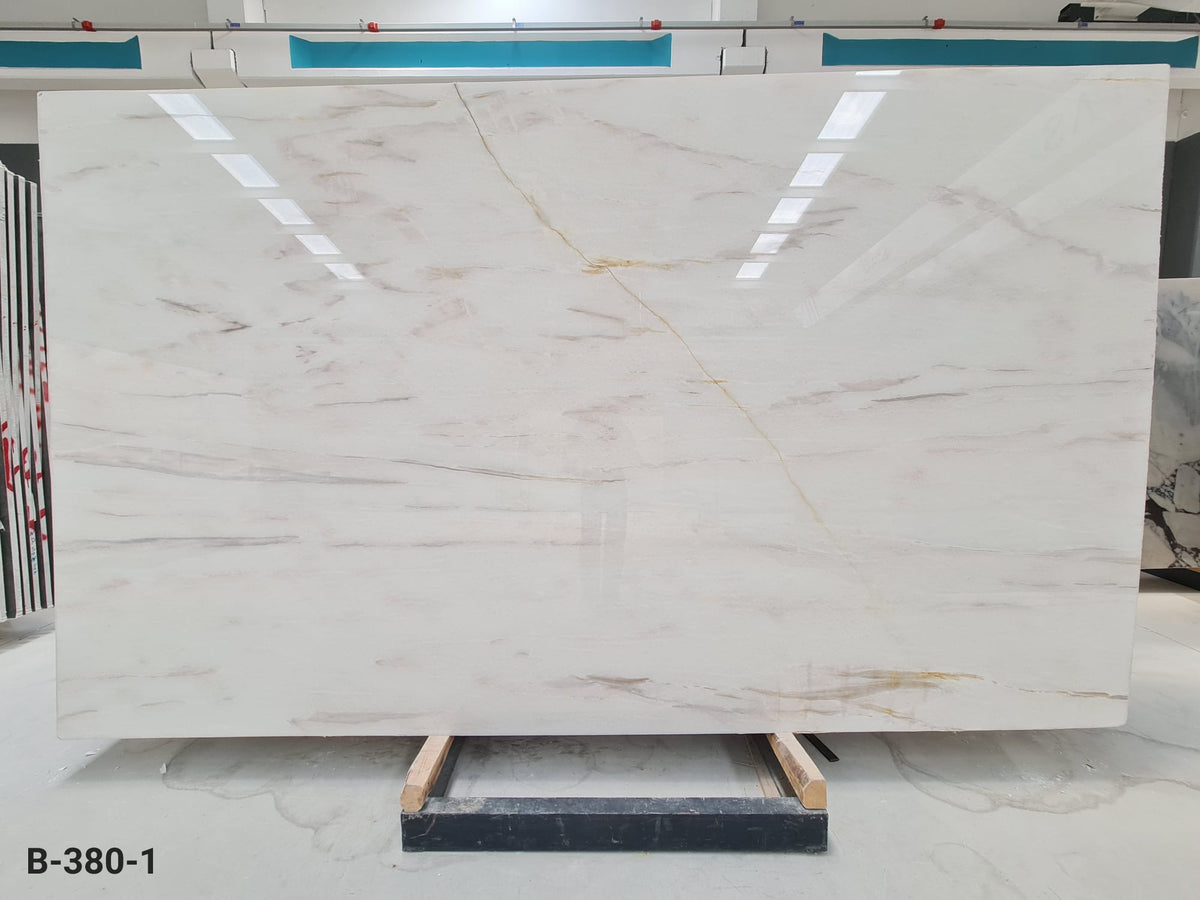 Flamingo White marble slab