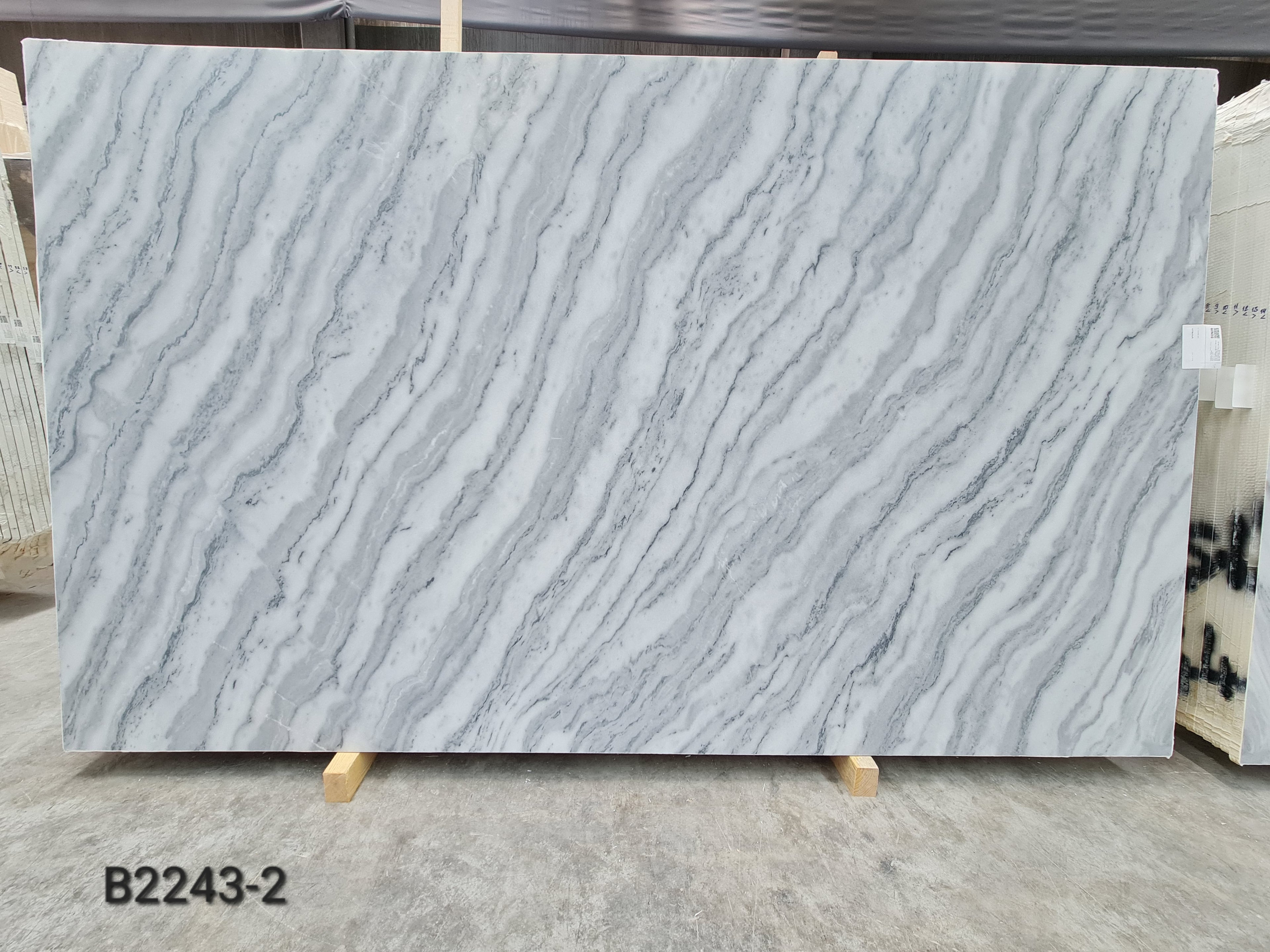 Fusion White marble slab