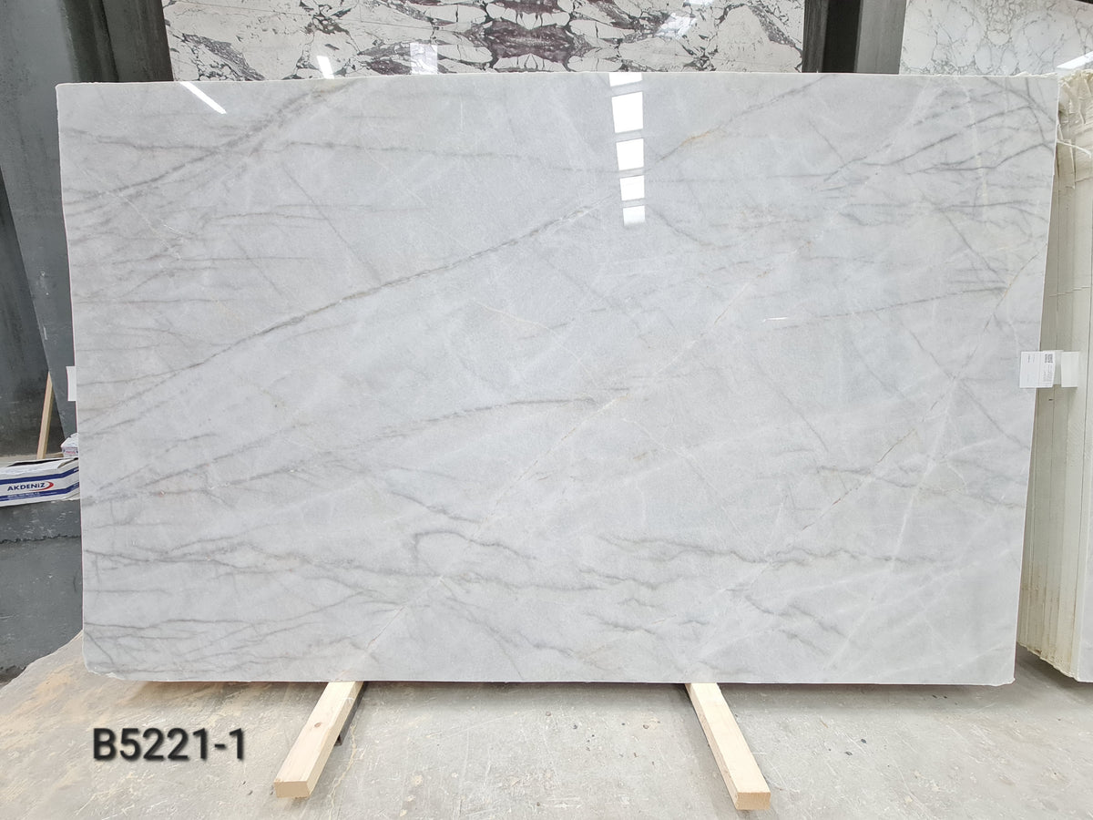 Crystal White marble slab