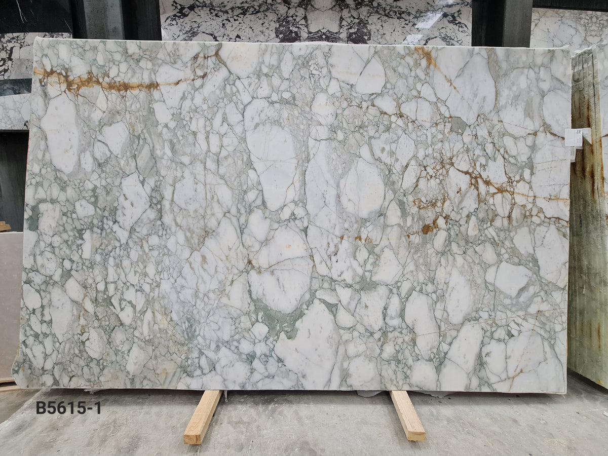 Calacatta Green natural stone slab