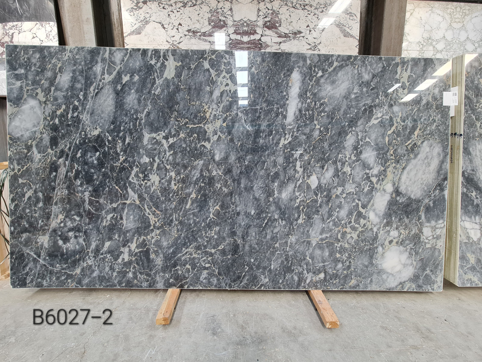 Jaguar Grey marble slab