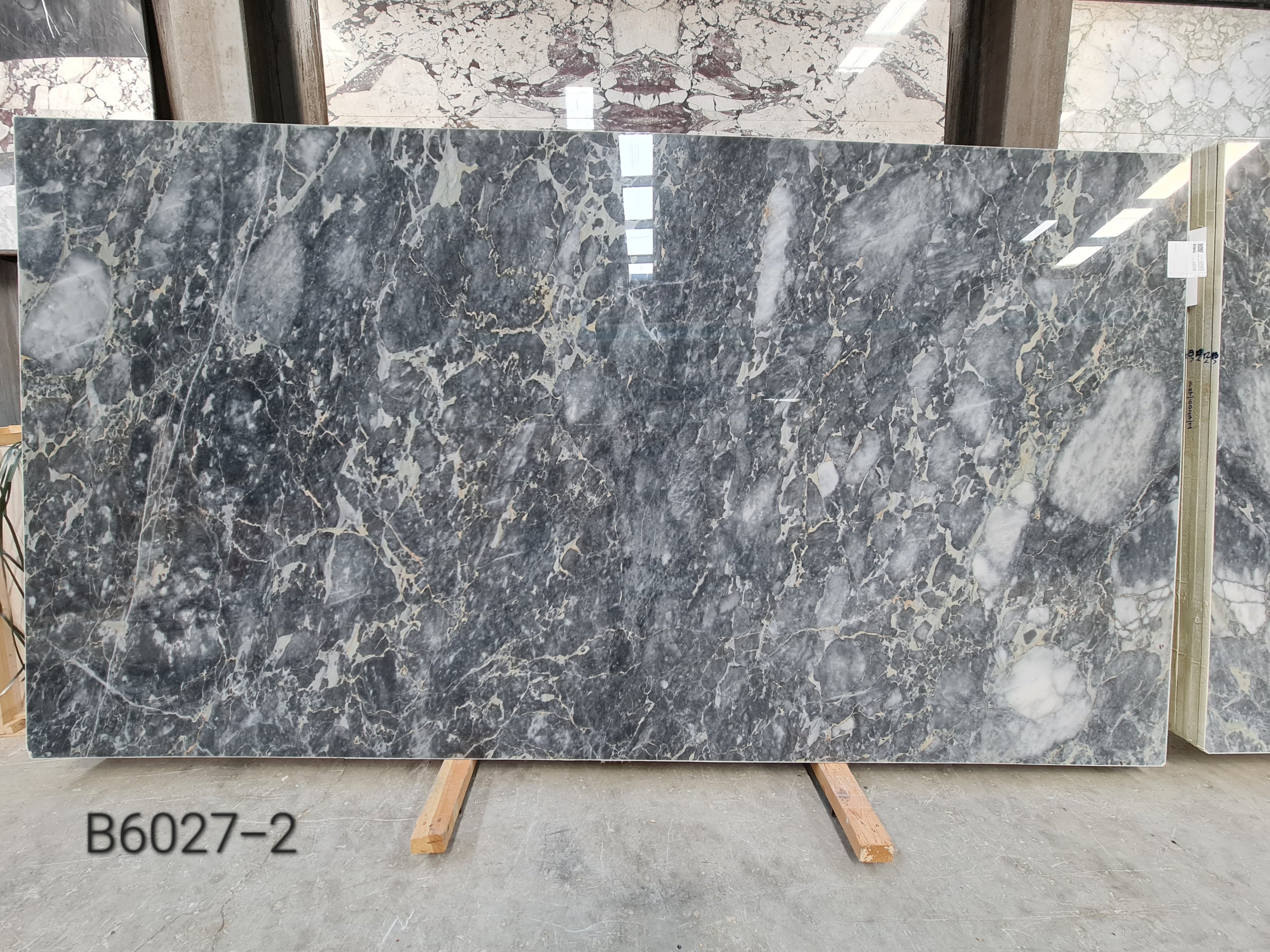 Jaguar Grey marble slab
