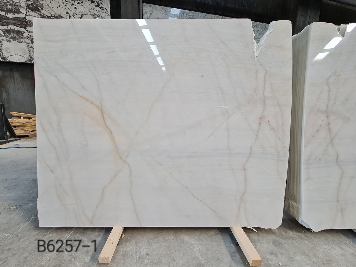 Bursa White marble slab