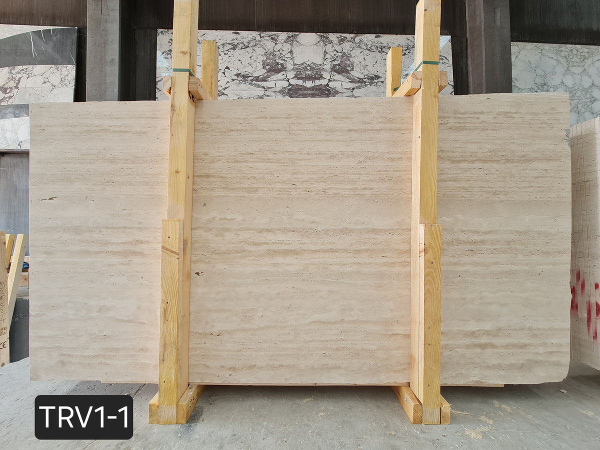 Travertine Veincut Unfilled travertine slab