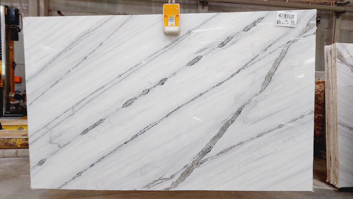Cascatta White marble slab