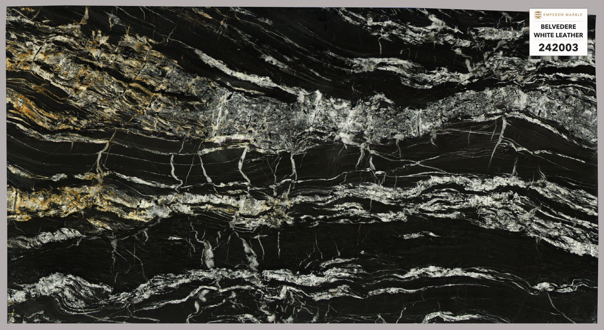 Belvedere White Leather Quartzite Slabs — Blok 242003