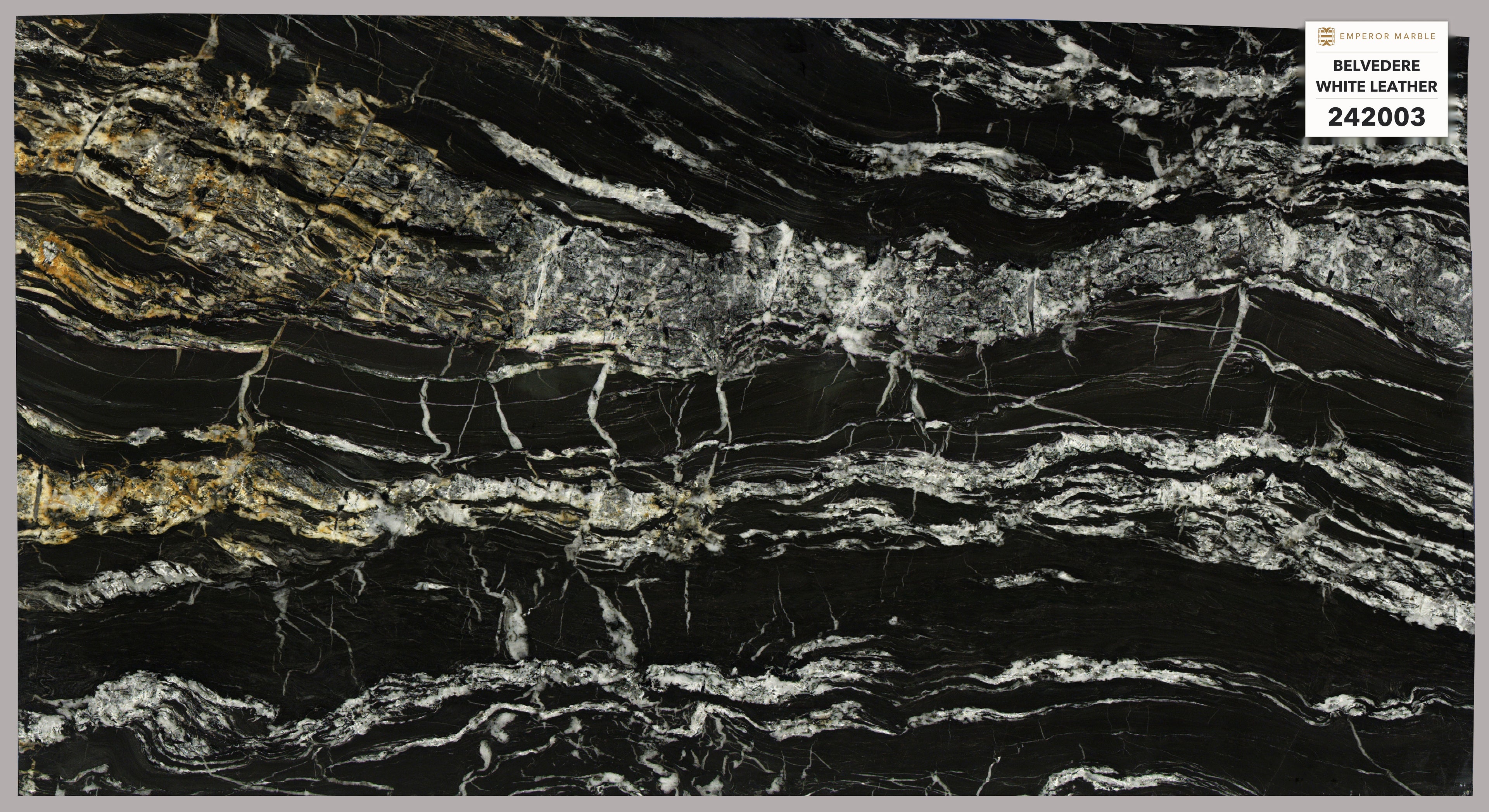 Belvedere White Leather Quartzite Slabs — Blok 242003