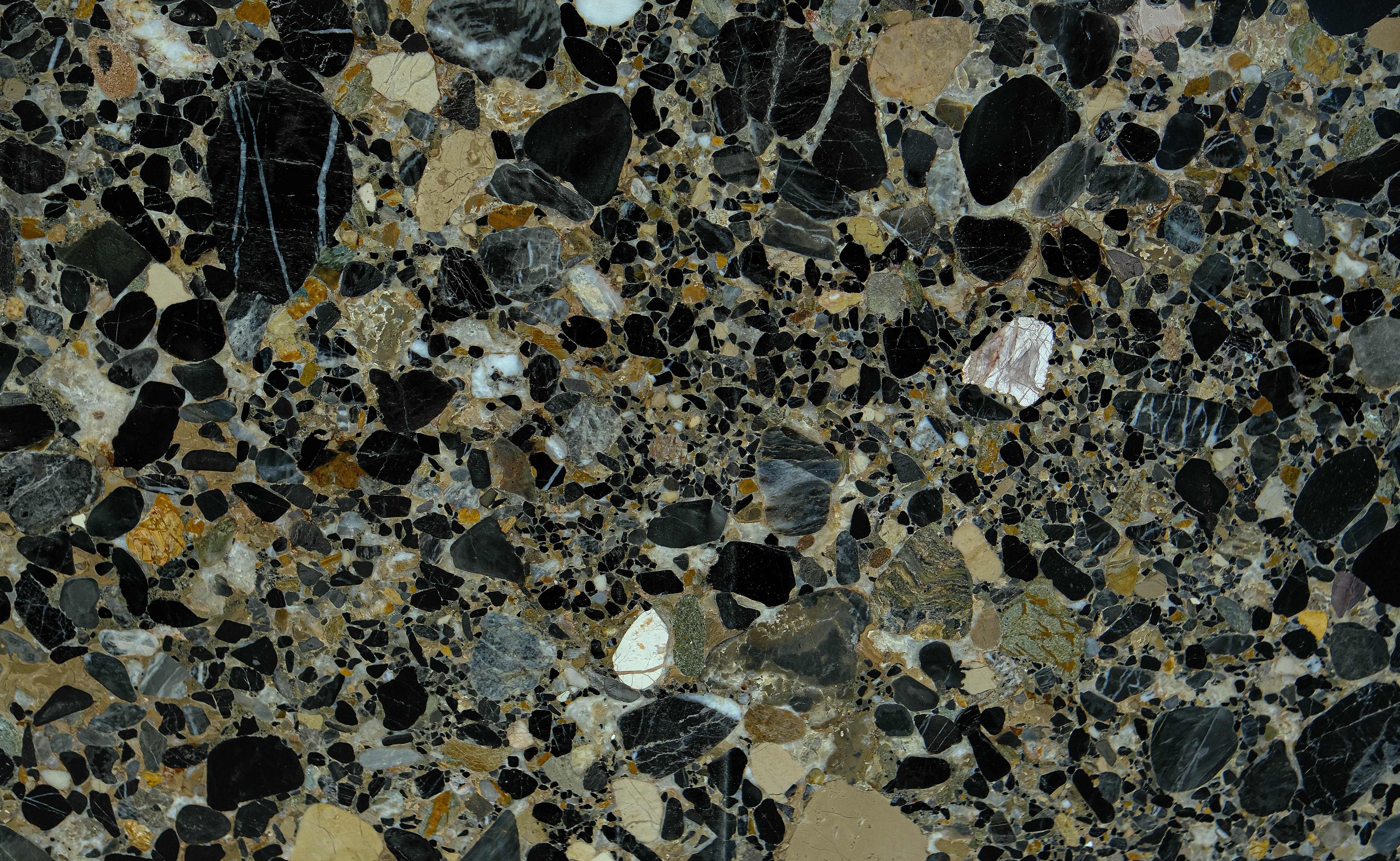 Terrazzo Black Large Marble Tiles