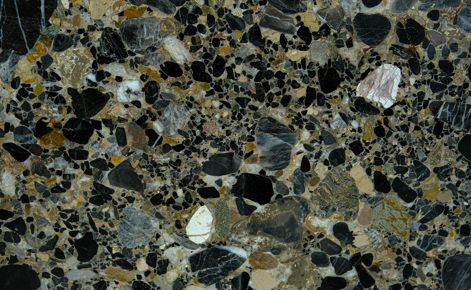 Terrazzo Black Large Marble Tiles