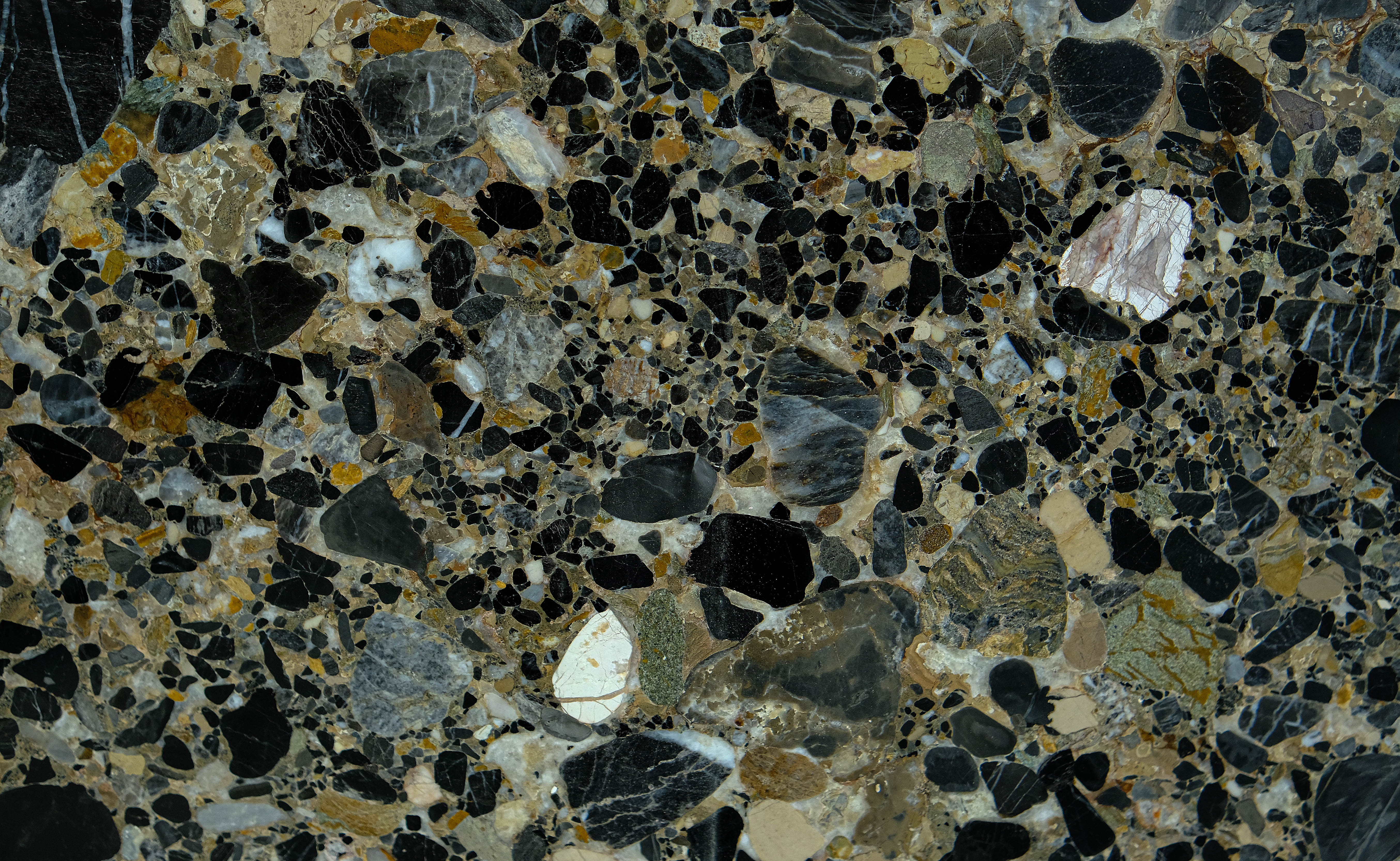 Terrazzo Black Large Marble Tiles