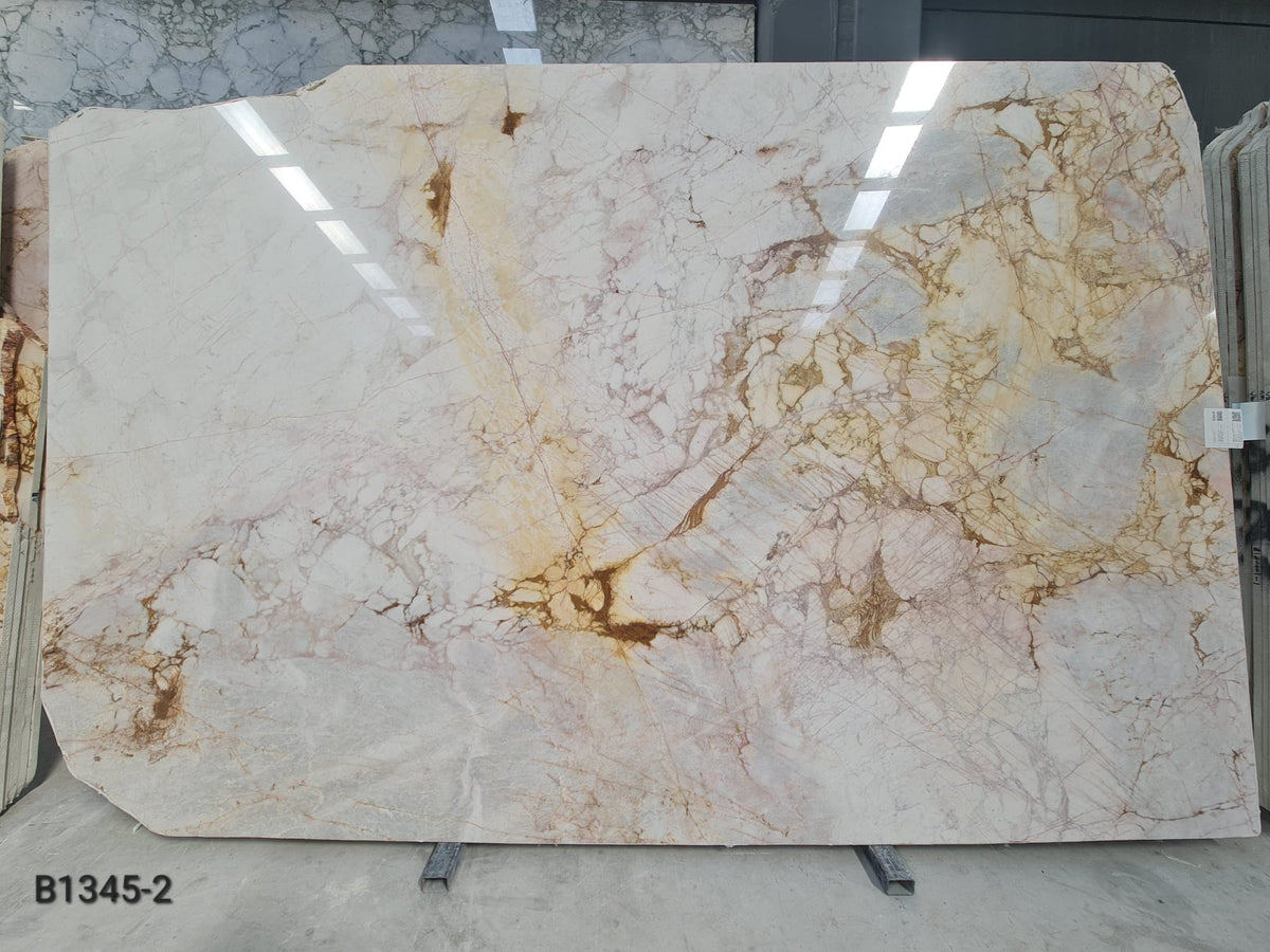 Sunshine White marble slab