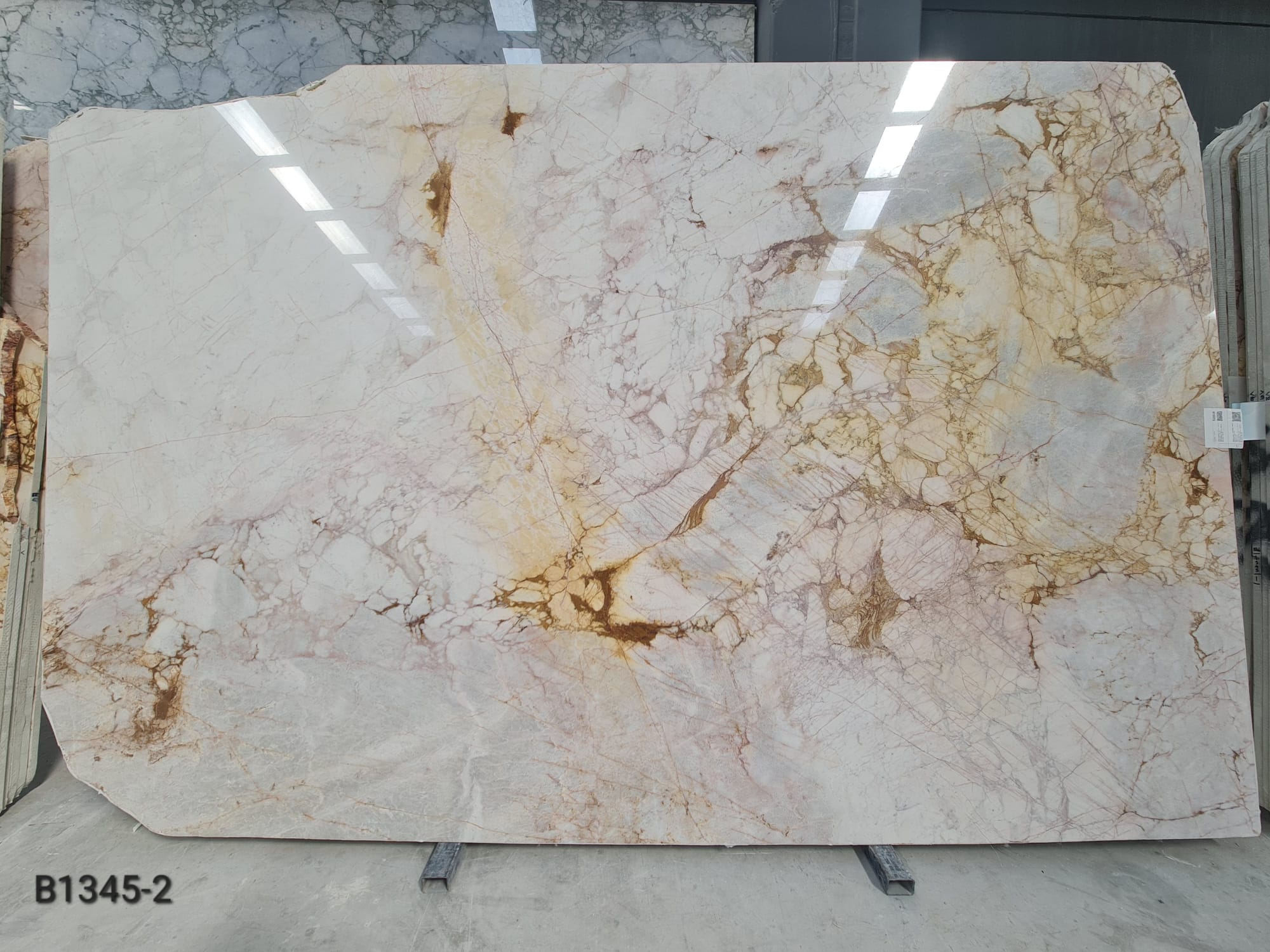 Sunshine White marble slab