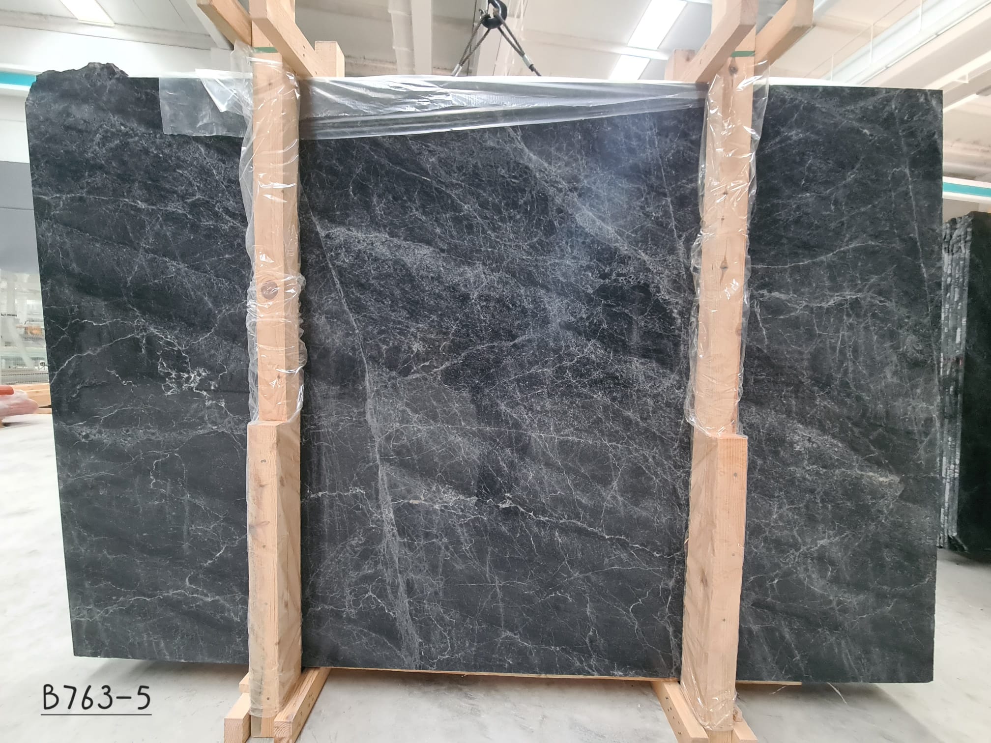 Black Emparador marble slab