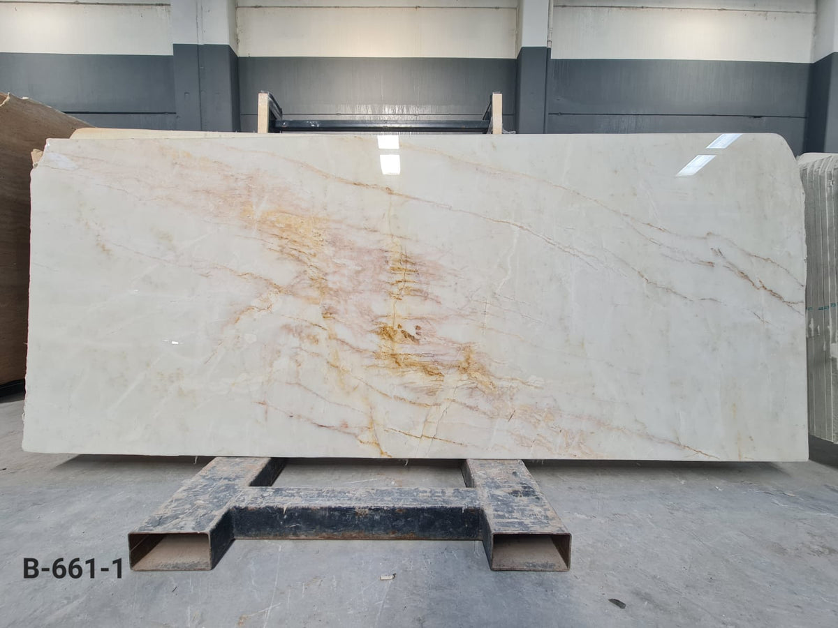 Calacatta Amber marble slab