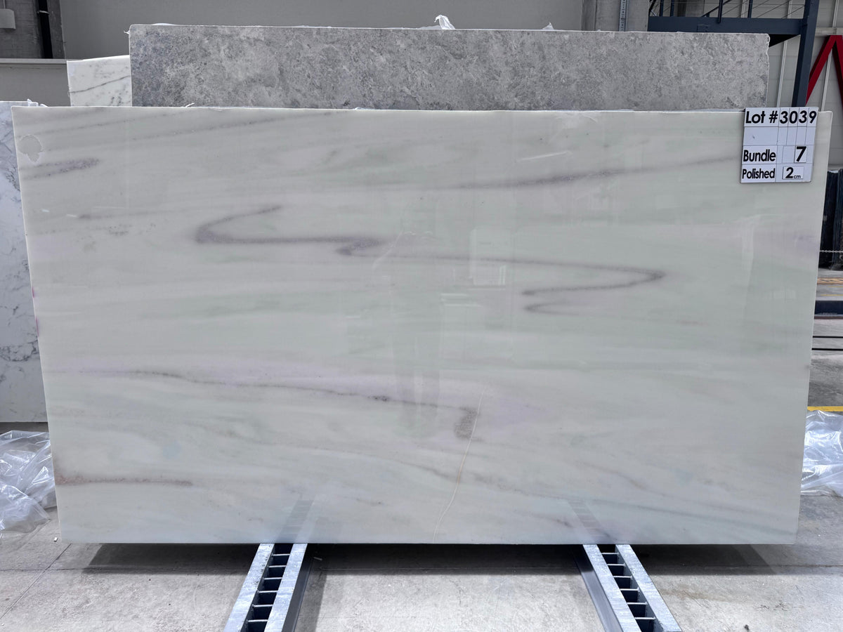 White Rainbow Marble Slabs — 3039 · Bundle 7 · View 1