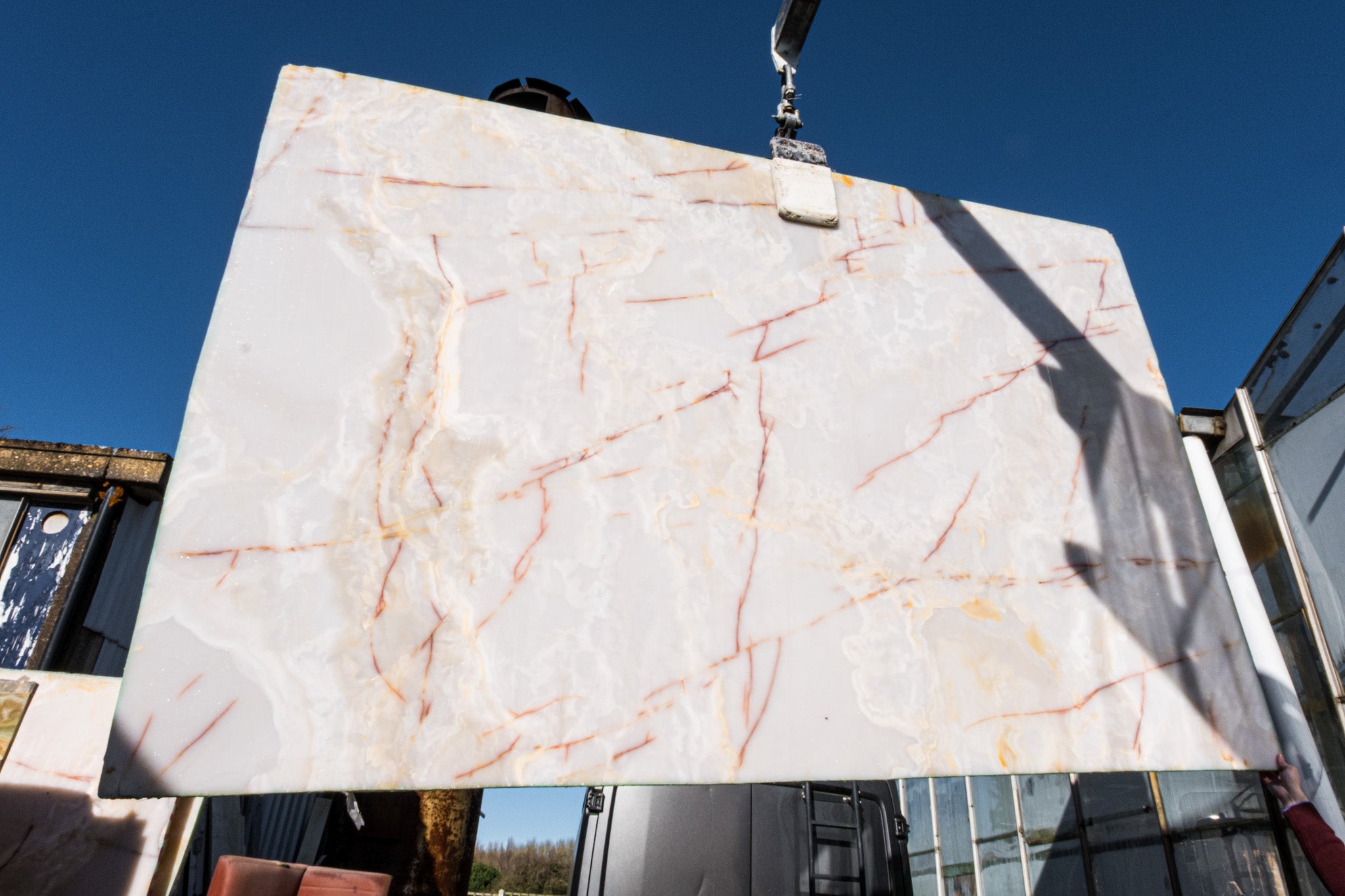 White Onyx Slabs - Crimson Selection