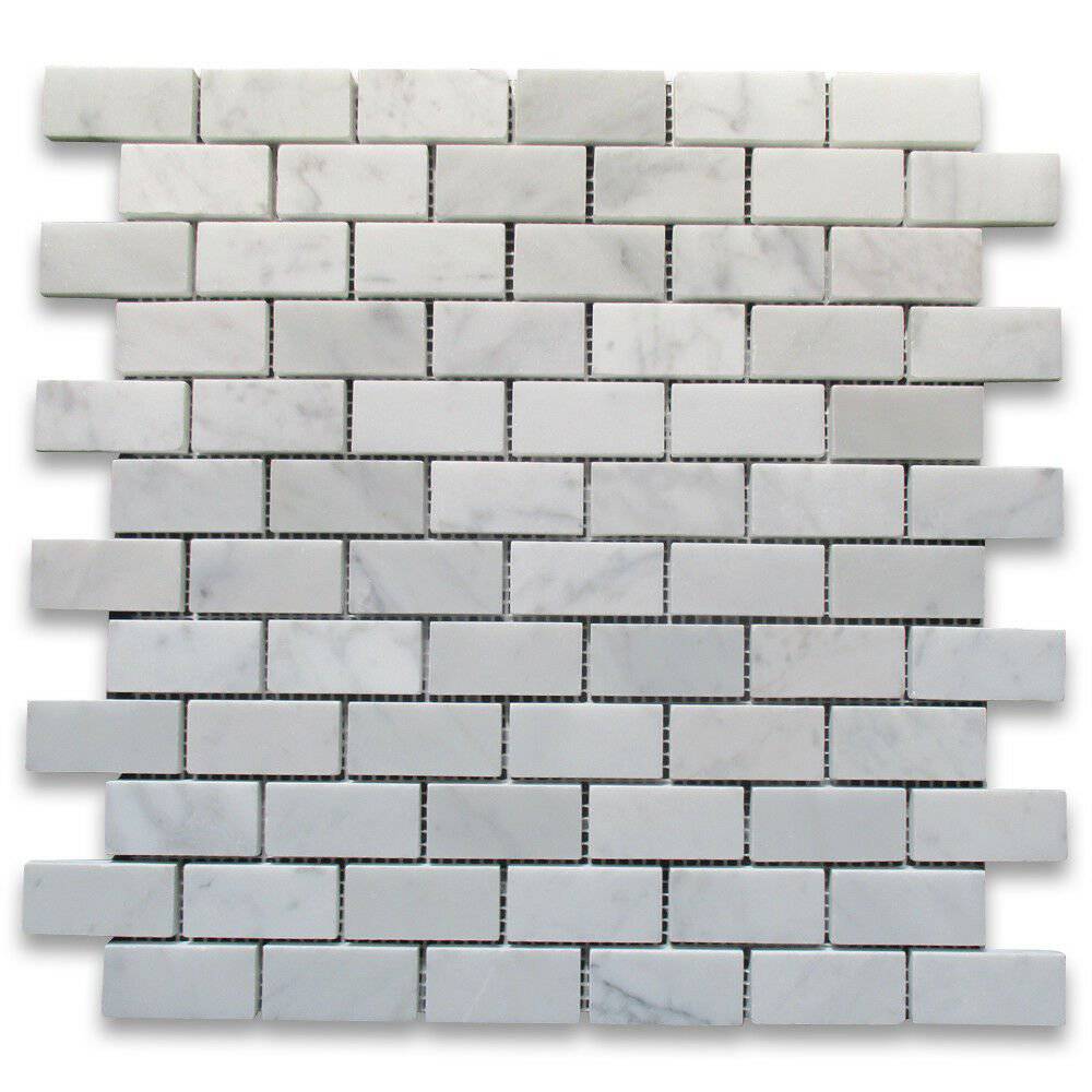 Bianco Carrara Marble Mini Subways Honed Marble Mosaic Tiles - Emperor Marble