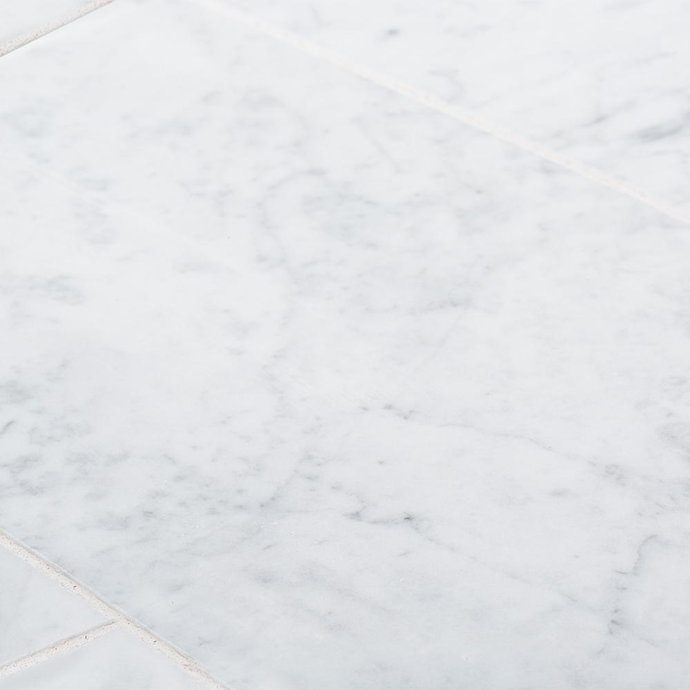 Bianco Carrara T Honed Marble Tile 305x610x10mm - Emperor Marble