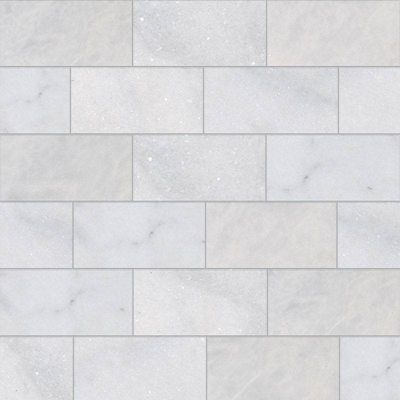 Bianco Carrara T Honed Marble Tiles - Emperor Marble