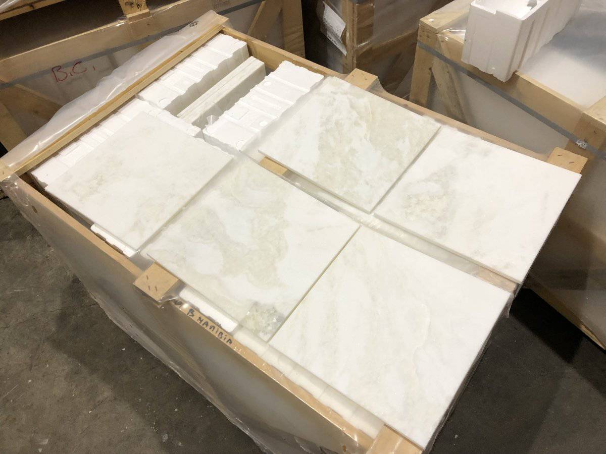 Bianco Namibia Honed Italian Marble Tiles 400x400x12mm - Emperor Marble