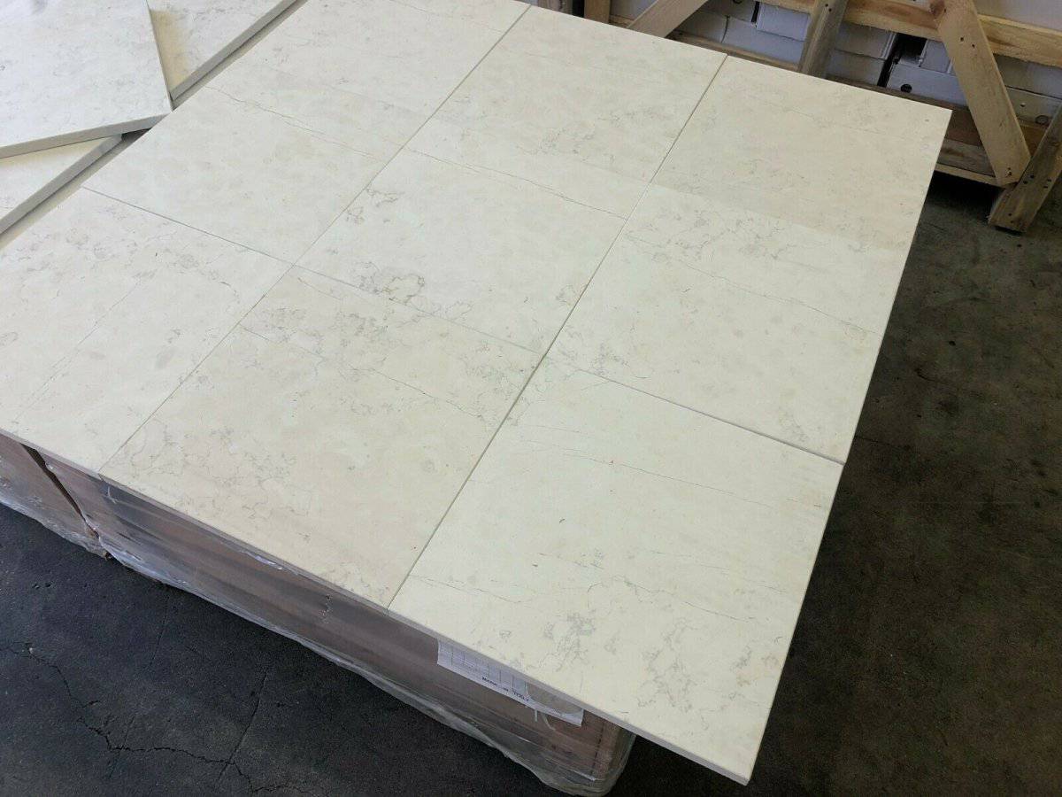 Bianco Perlino Semi Polished 400x400x20mm - Emperor Marble