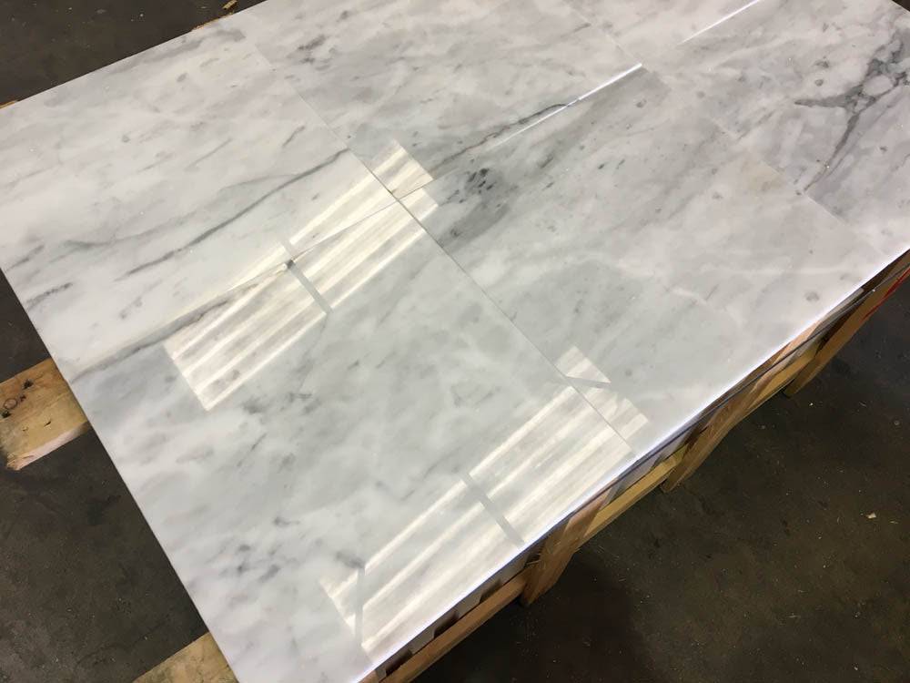 Bianco Statuario Polished Marble Tiles 457x457mm - Emperor Marble