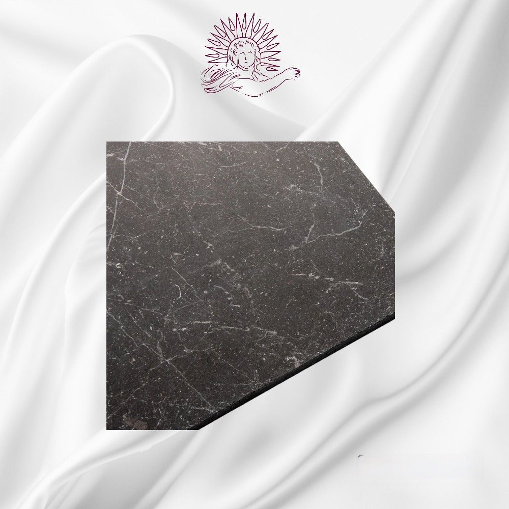 Black Tumbled Fitz 457x457x12mm Marble Tiles - Emperor Marble