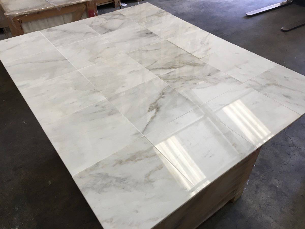 Calacatta Cremo Polished Marble Tiles 305x305mm - Emperor Marble