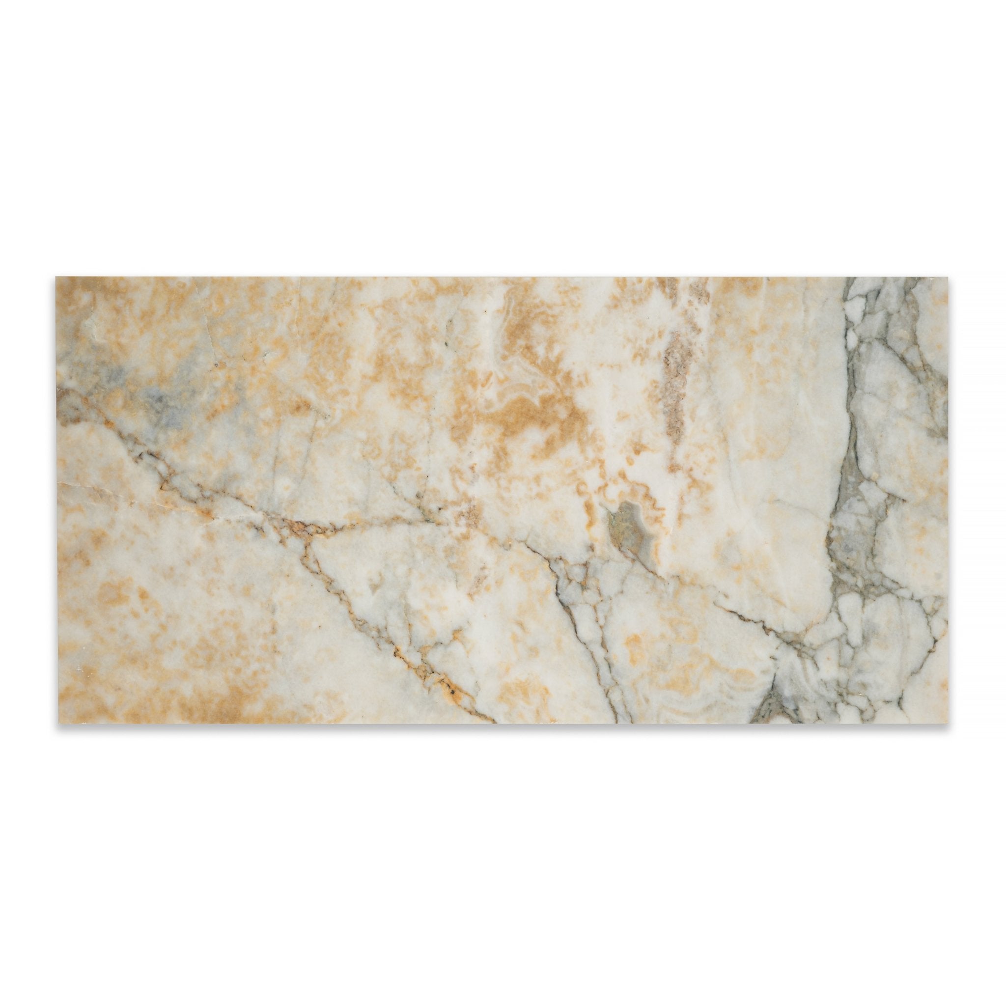 Calacatta Golden Green Marble Tiles - Emperor Marble