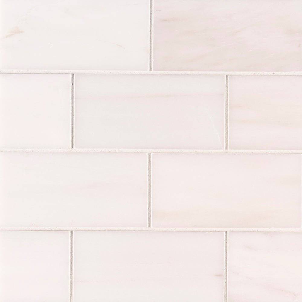 Calacatta Honed Subway Marble Tile 70x140x10mm - Emperor Marble