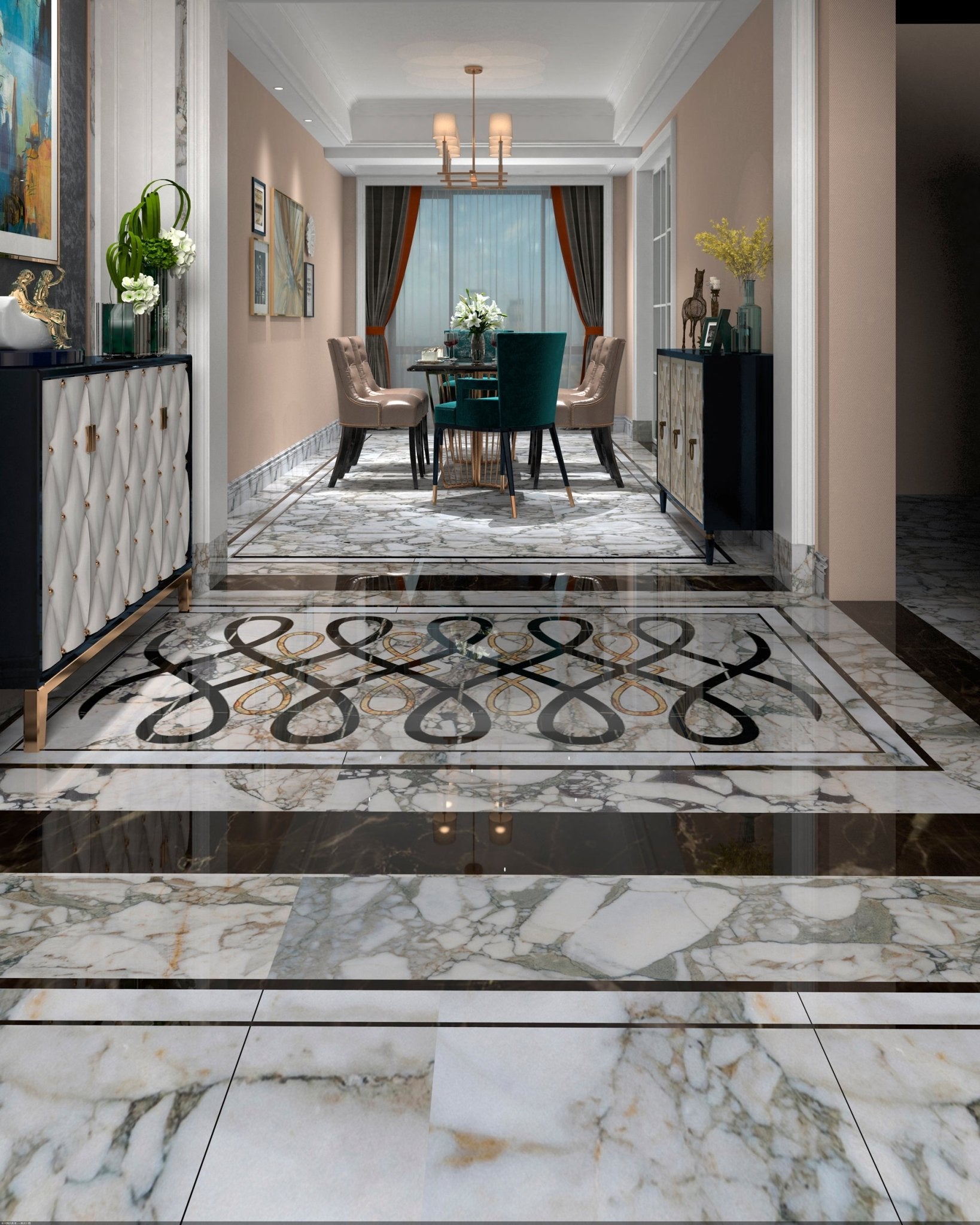 Calacatta Verde Marble Tiles - Emperor Marble