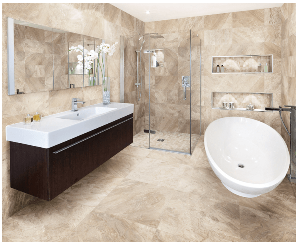 Cappuccino Honed Marble Tiles 305x610mm - Emperor Marble
