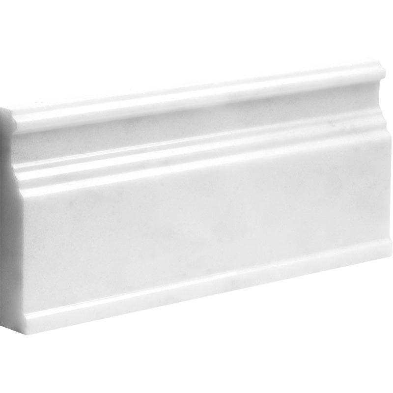 Carrara Marble Base Art Deco Skirting Board 130x305x18mm - Emperor Marble