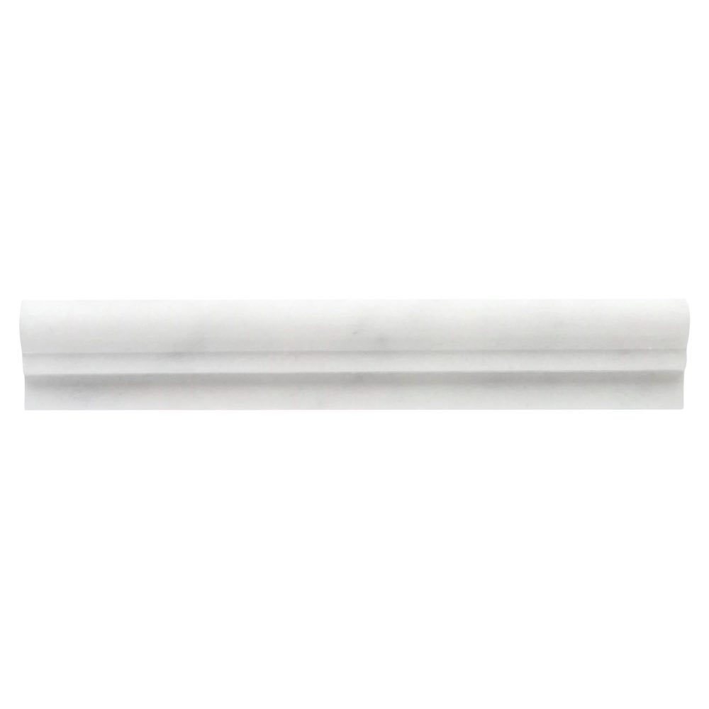 Carrara Ogee Rail Molding Honed Marble 48x305x22mm - Emperor Marble