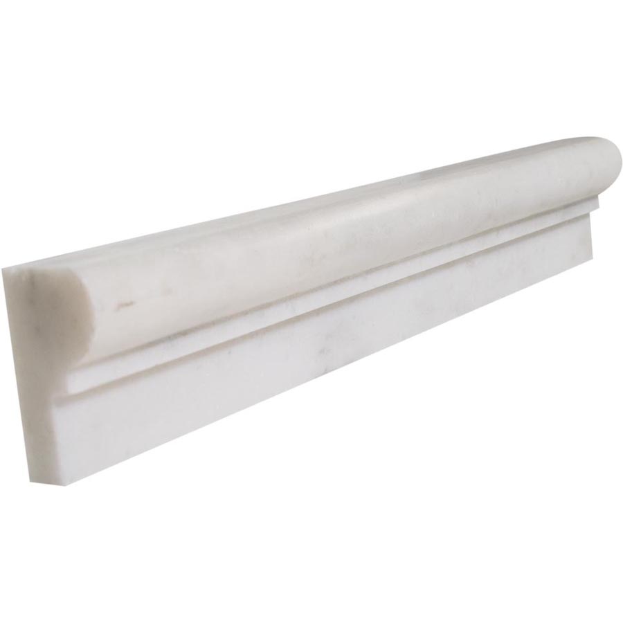 Carrara Ogee Rail Molding Honed Marble 48x305x22mm - Emperor Marble