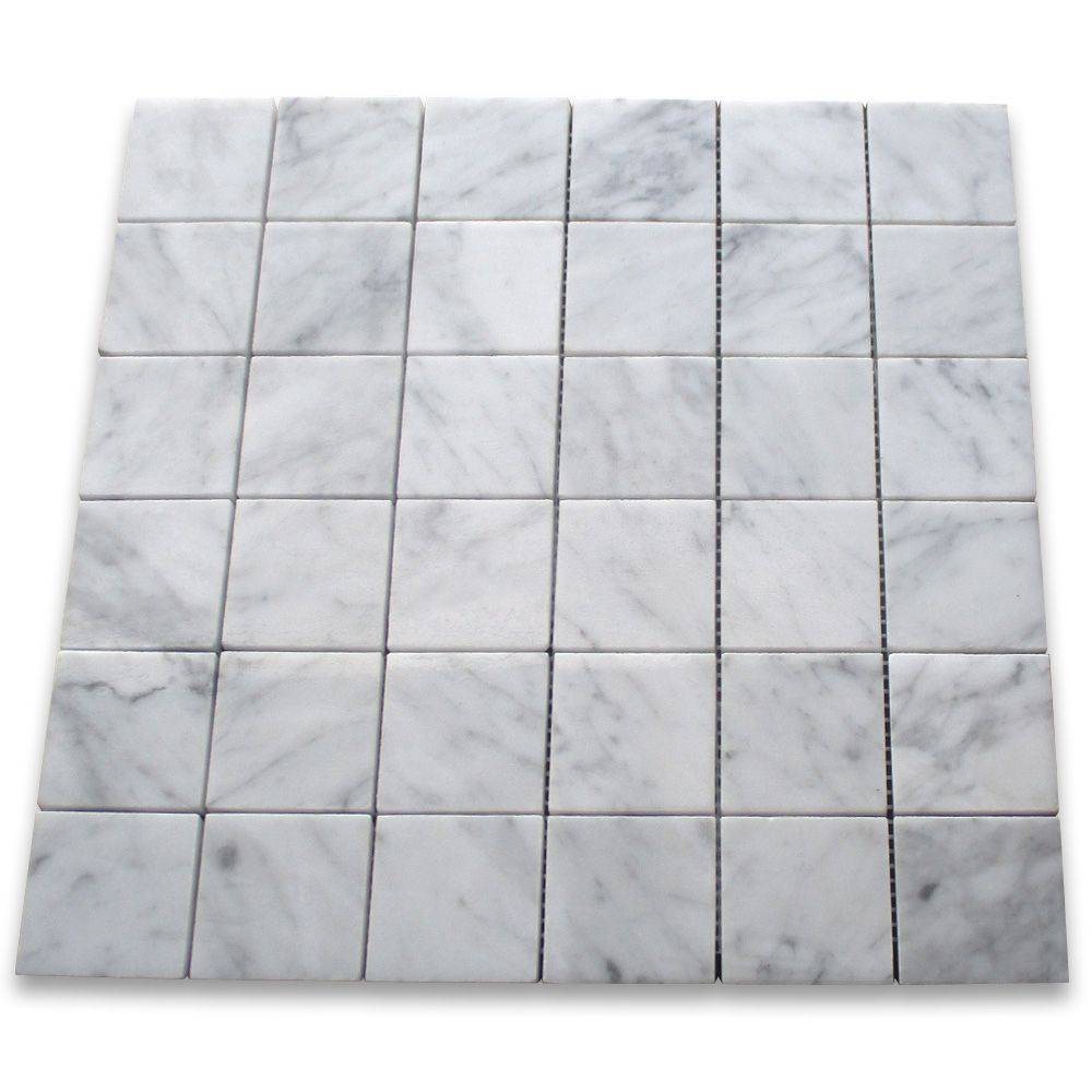 Carrara Square Marble Mosaic Tile 50X50MM - Emperor Marble