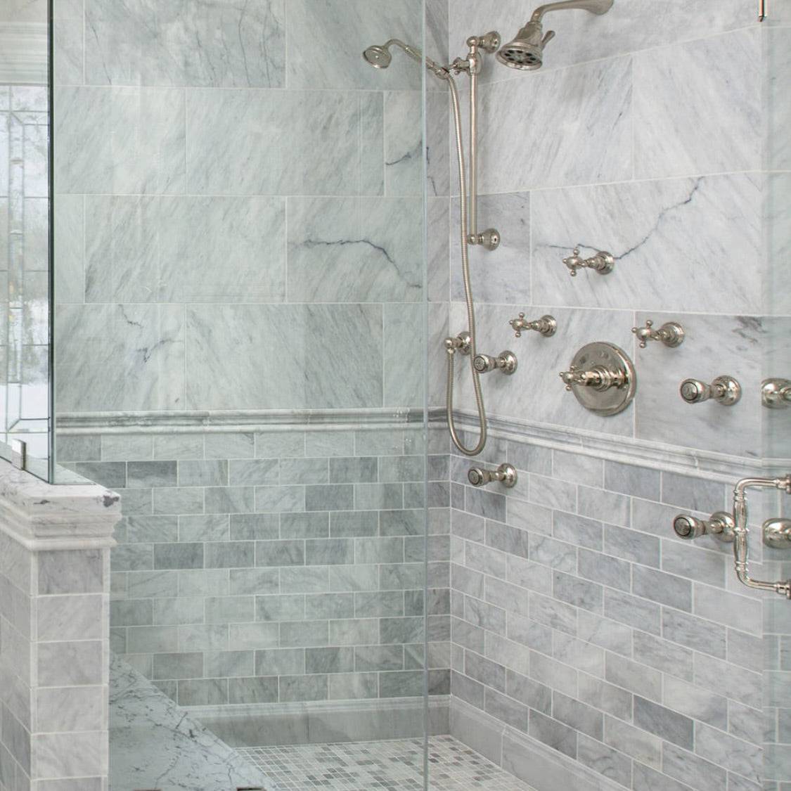 Marble Dado Carrara Marble Honed Moulding 47x305x26mm - Emperor Marble