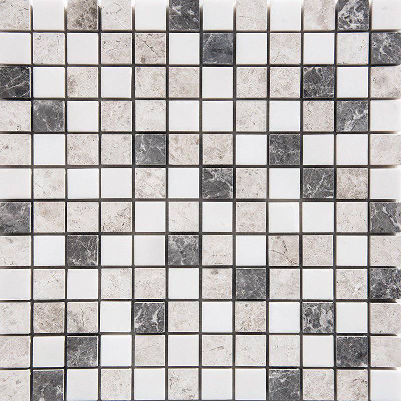 Marble Mosaic Milano Polished Mix Marble Mosaic Tiles 25x25x10mm - Emperor Marble