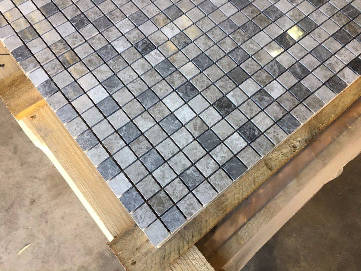 Marble Mosaic Milano Polished Mix Marble Mosaic Tiles 25x25x10mm - Emperor Marble