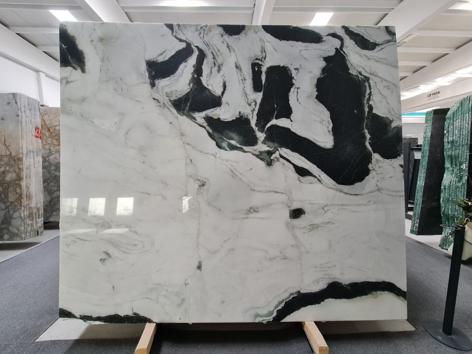 Panda White CH Polished Marble Slabs - Emperor Marble