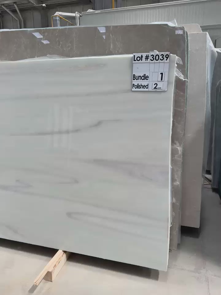 White Rainbow Marble Slabs — slab video