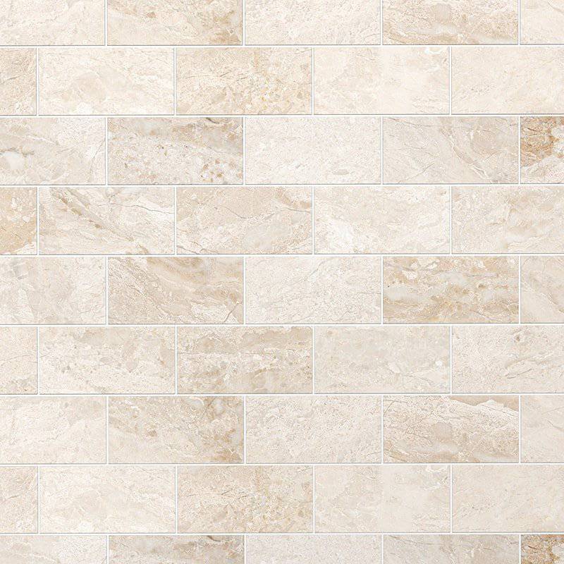 Royal Cream Honed Subway Metro Marble Tiles 70x140x10mm - Emperor Marble