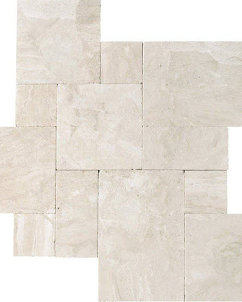 Royal Marfil French Pattern Tumbled Marble Tiles - Emperor Marble