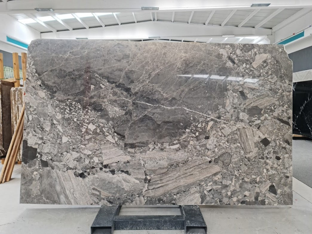 Silver Breccia Polished Marble Slabs - Emperor Marble